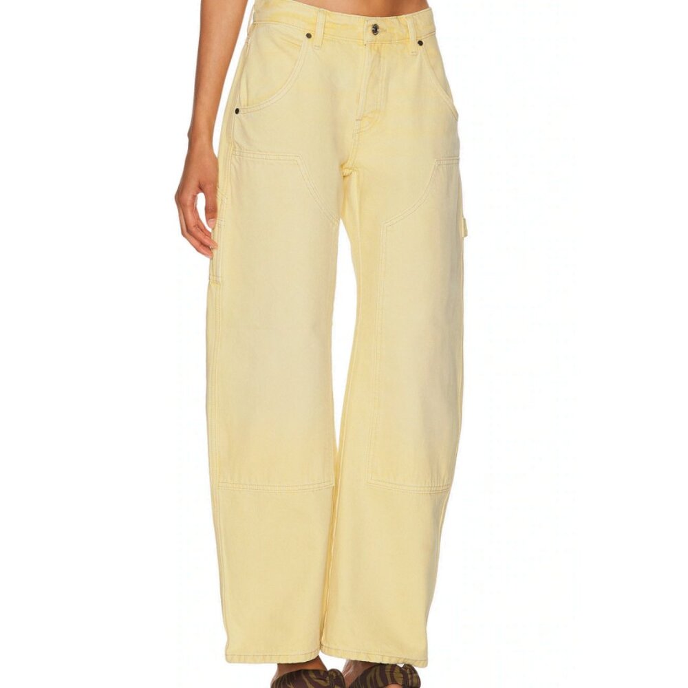 EB Denim The Enzo Double Knee Carpenter in Butter Size 26 - Picture 2 of 16